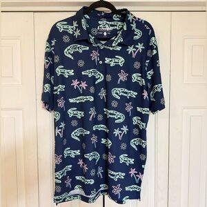 Chubbies Men's Lightweight The Neon Glades Performance Polo Golf Size XL